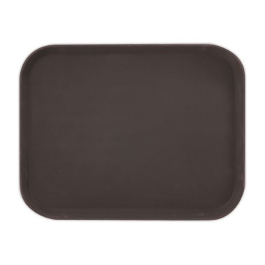 Plateau de service rectangulaire empilable marron 35X25  - Fiducial