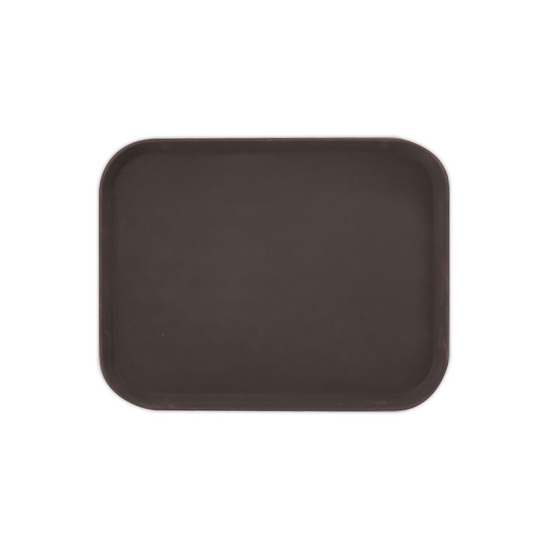 Plateau de service rectangulaire empilable marron 35X25  - Fiducial