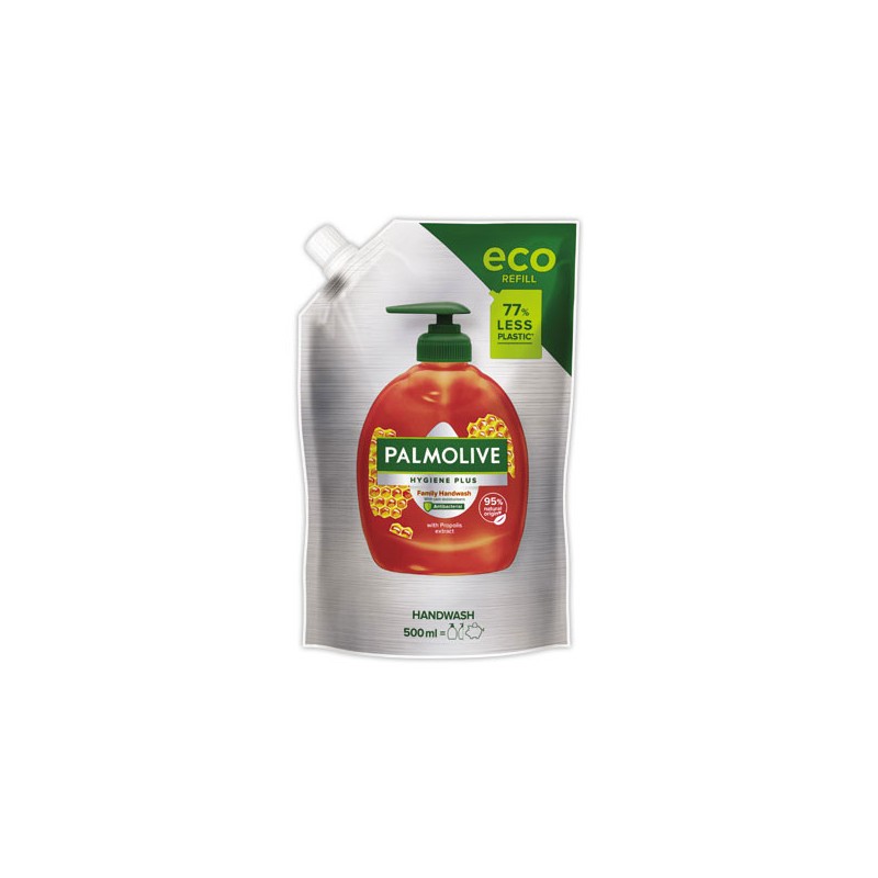 Recharge de savon liquide Palmolive Hygiène plus 500ml antibactérienne  - Fiducial