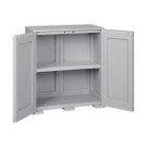 Armoire basse polypropylène 2 portes battantes 79x43x85,50 cm gris  - Fiducial