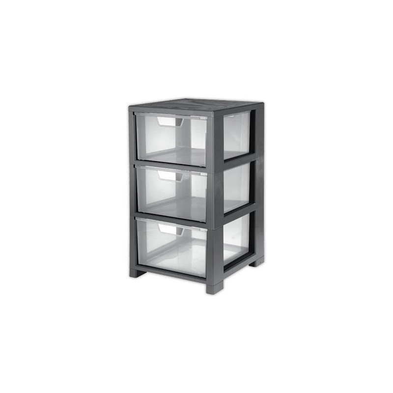Tour 3 tiroirs gris  - Fiducial