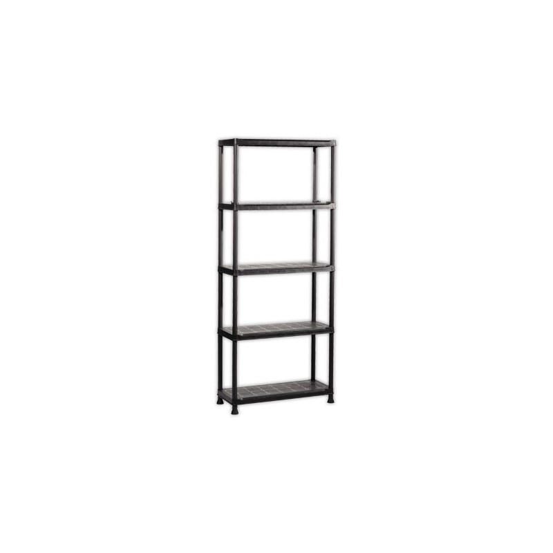 Etagère L 75 cm avec 5 rayonnages noir  - Fiducial