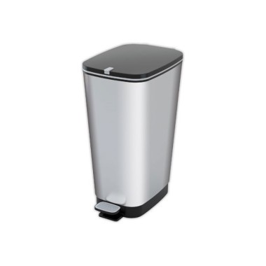 Poubelle Chic Bin Style 45L - Gris metallisé  - Fiducial