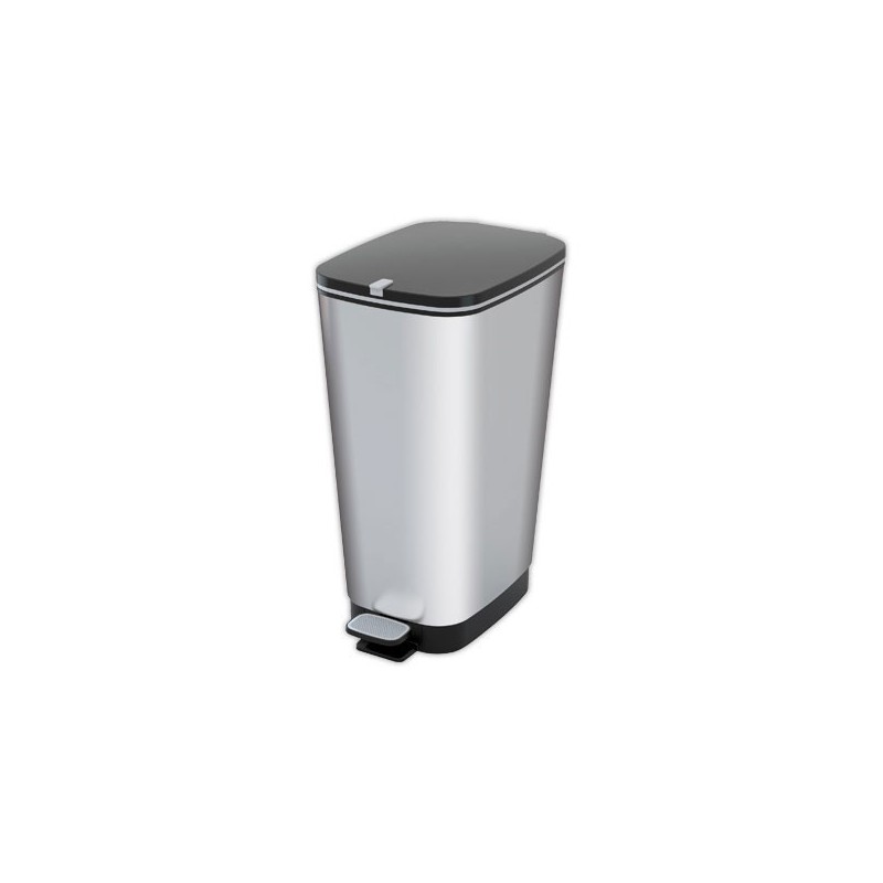 Poubelle Chic Bin Style 45L - Gris metallisé  - Fiducial