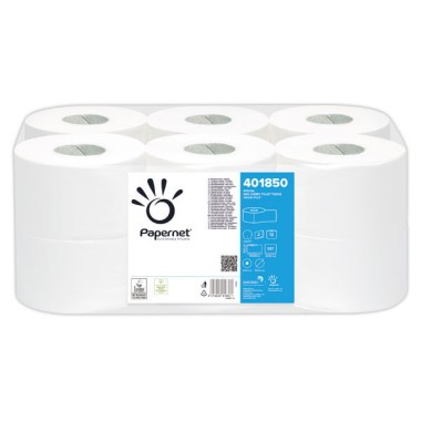 Rouleaux de Papier toilette mini jumbo170m économique  x12 - Fiducial