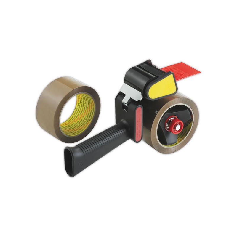 Dévidoir à poignée H180 SCOTCH + 2 rouleaux d'emballage 66mx48mm  - Fiducial
