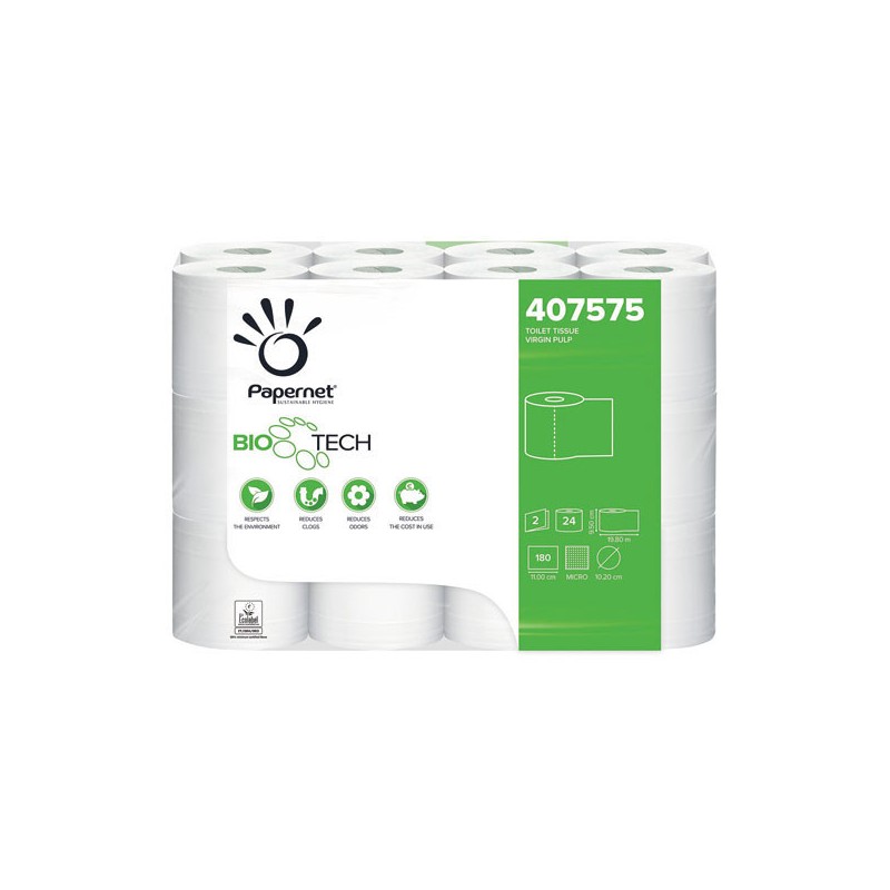 Rouleaux de papier toilette BIO TECH  x96 - Fiducial