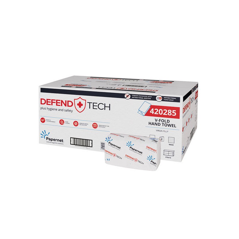 Essuie-mains plié en V Defend Tech 210feuilles  x15 - Fiducial