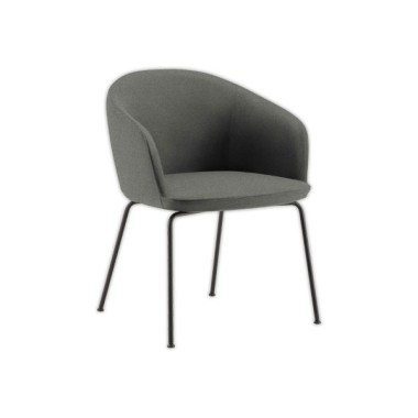 Fauteuil MILOS 4 pieds métal gris  - Fiducial