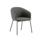 Fauteuil MILOS 4 pieds métal gris  - Fiducial