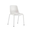 chaise polypro blanche 4 pieds blanc  - Fiducial