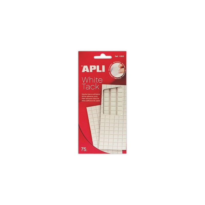 Pastilles adhésives modelables blanches Apli Tack 75 g - 102 pastilles  - Fiducial
