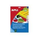 Planches de 280 étiquettes fluorescentes 99,1x38,1 rouge fluorescent  x20 - Fiducial