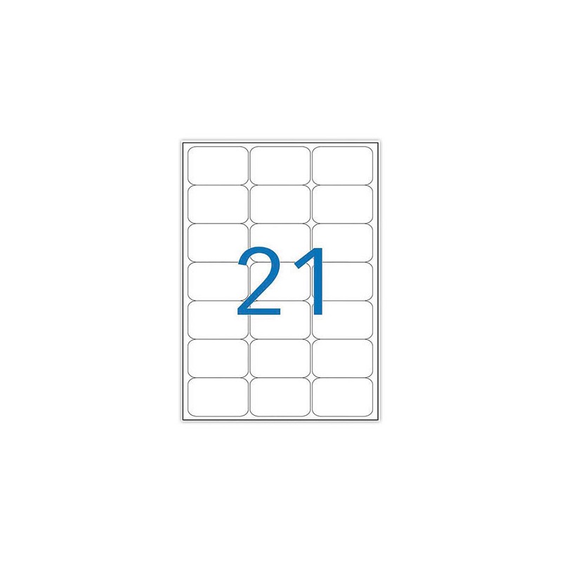 Planches d'étiquettes inaltérables laser 63,5x38,1mm 420 étiq. blanc  x20 - Fiducial