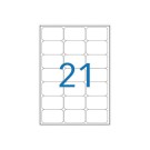 Planches d'étiquettes inaltérables laser 63,5x38,1mm 420 étiq. blanc  x20 - Fiducial