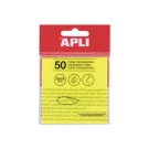 Paquet 50 feuilles de notes adhésives transparentes de 75x75 mm jaunes  - Fiducial