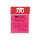 Paquet 50 feuilles de notes adhésives transparentes 75x75 mm roses  - Fiducial