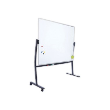 Tableau blanc pivotant et mobile effaçable à sec 120 x 150 cm  - Fiducial