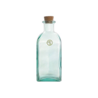 Bouteille verre recyclé bouchon liège 1L  - Fiducial