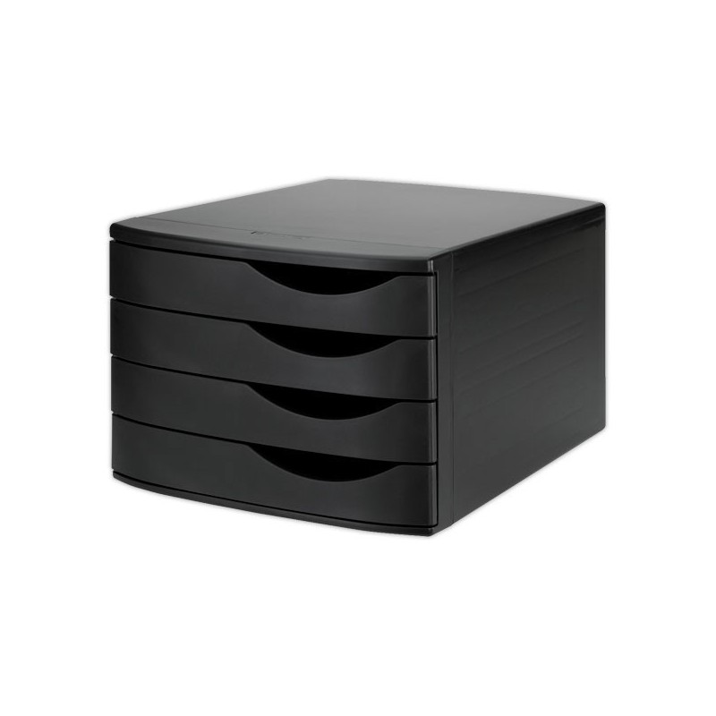 Module de classement re-solution 4 tiroirs 216x300x375 mm noir  - Fiducial