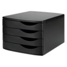 Module de classement re-solution 4 tiroirs 216x300x375 mm noir  - Fiducial