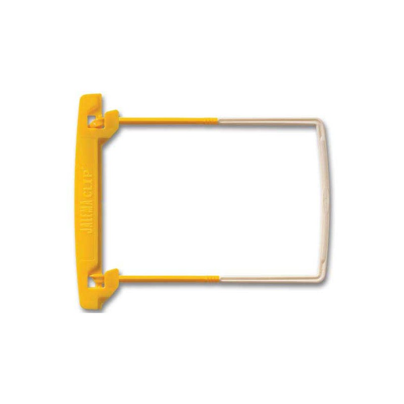 Attaches JALEMA CLIP jaune et blanc  x100 - Fiducial