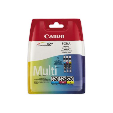 Pack cartouches CANON CLI-526 3 couleurs  x3 - Fiducial