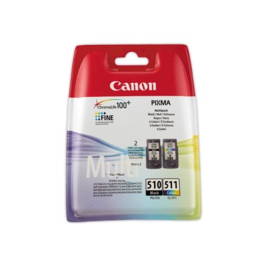 Cartouches CANON PG510/CL511 noire et 3 couleurs  x2 - Fiducial