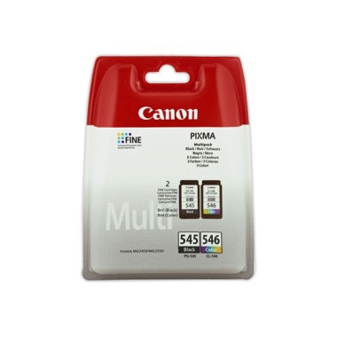 Pack cartouches CANON PG-545 et CL-546 noire et couleurs  x2 - Fiducial