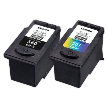 Pack cartouches CANON PG-560 et CL-561noire et couleurs  x2 - Fiducial