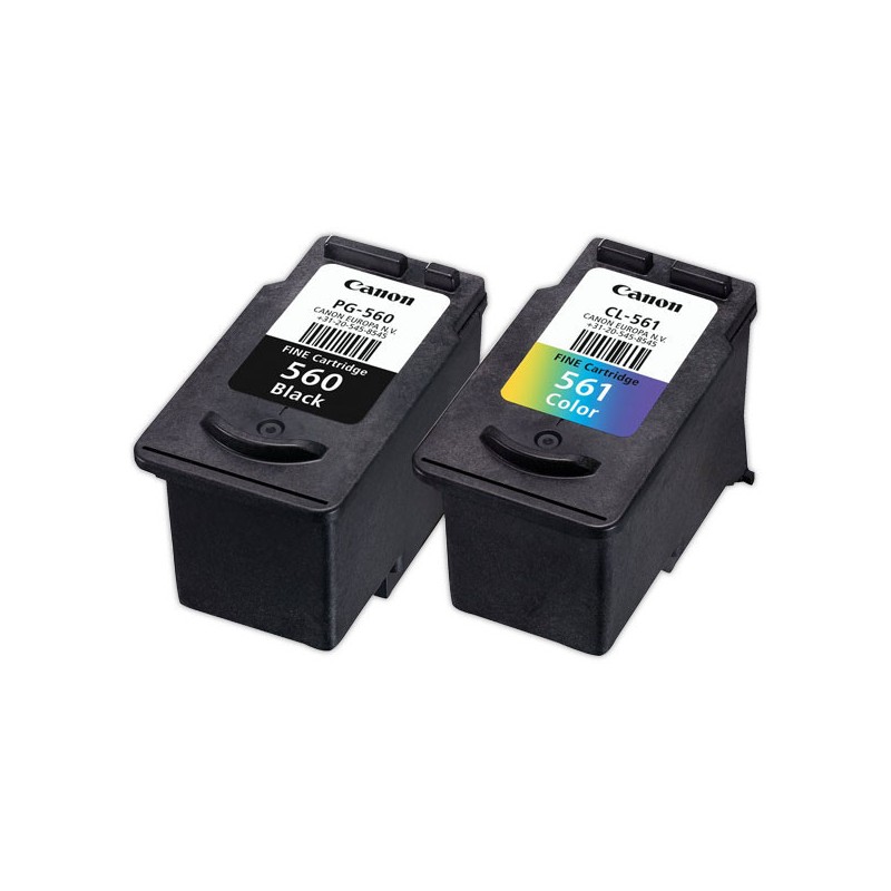 Pack cartouches CANON PG-560 et CL-561noire et couleurs  x2 - Fiducial