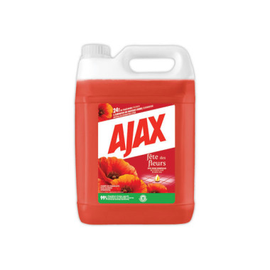 Nettoyant ménager AJAX 5L parfum Coquelicot  - Fiducial