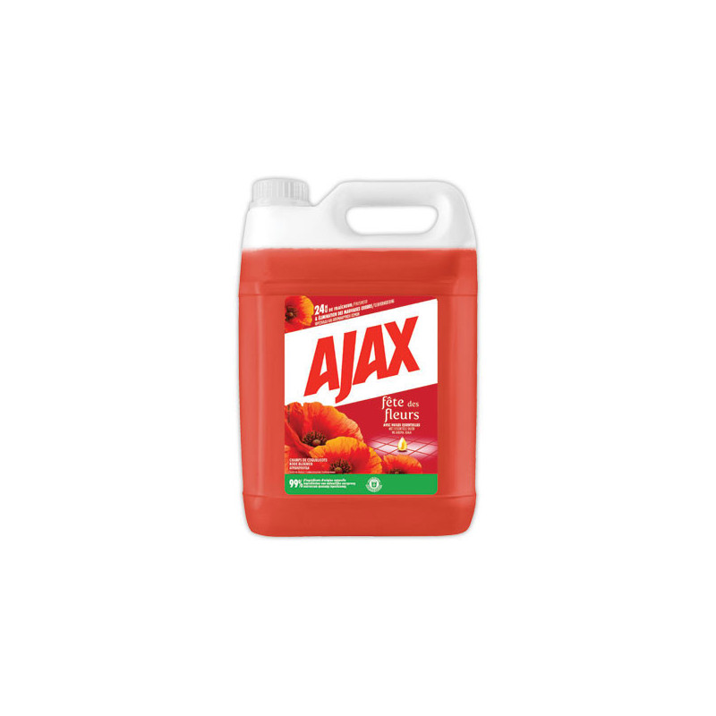 Nettoyant ménager AJAX 5L parfum Coquelicot  - Fiducial