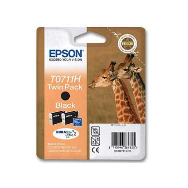 Cartouches EPSON T071 noire  x2 - Fiducial