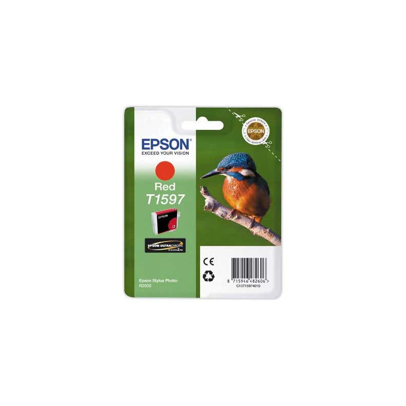 Cartouche jet d'encre EPSON T1597 rouge  - Fiducial