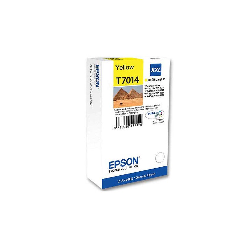 Cartouche Epson T7014 jaune  - Fiducial