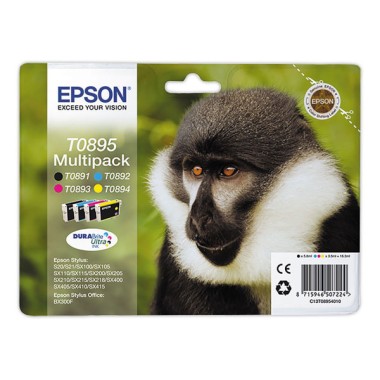 CARTOUCHES EPSON T0895 SINGE N.C.J.M MULTIPACK  x4 - Fiducial