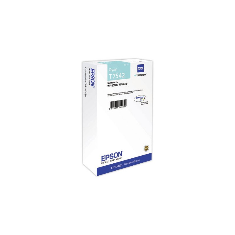 Cartouche EPSON T7542 CYAN  - Fiducial