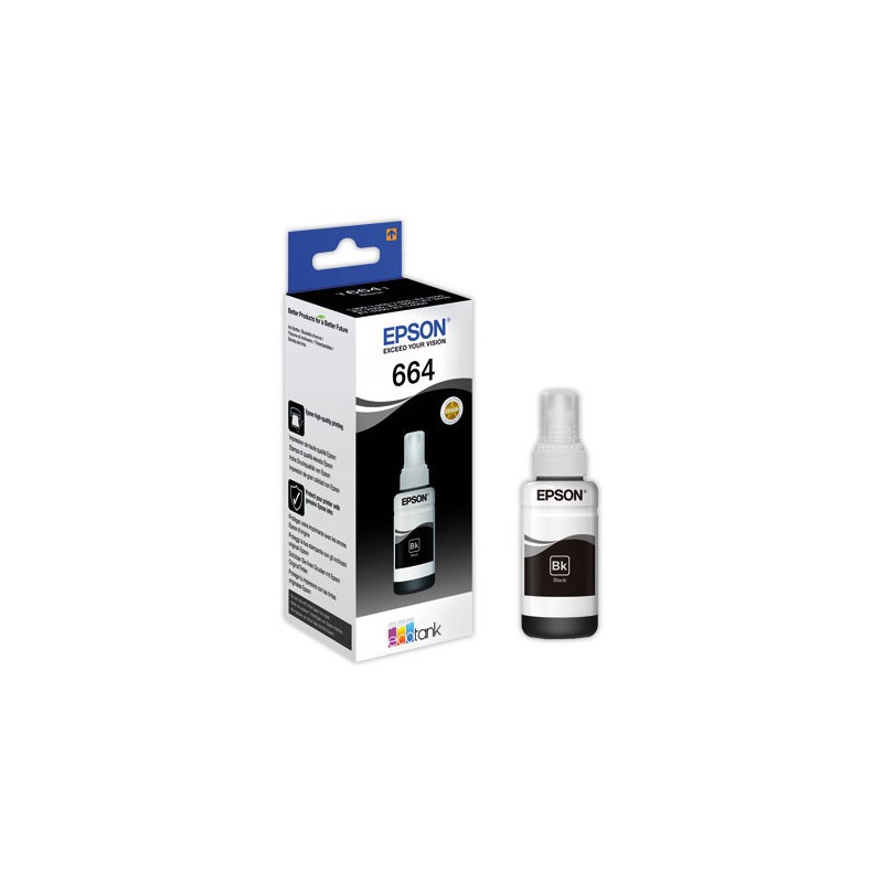 Recharge Jet d'encre EPSON T6641 noir  - Fiducial