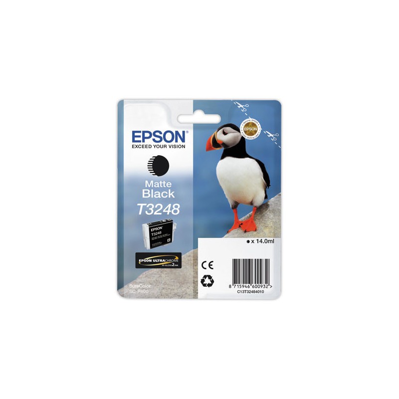 Cartouche Epson T3248 noir mat  - Fiducial