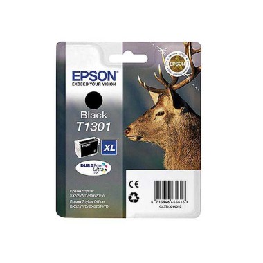 Cartouche EPSON T130 noire Cerf  - Fiducial