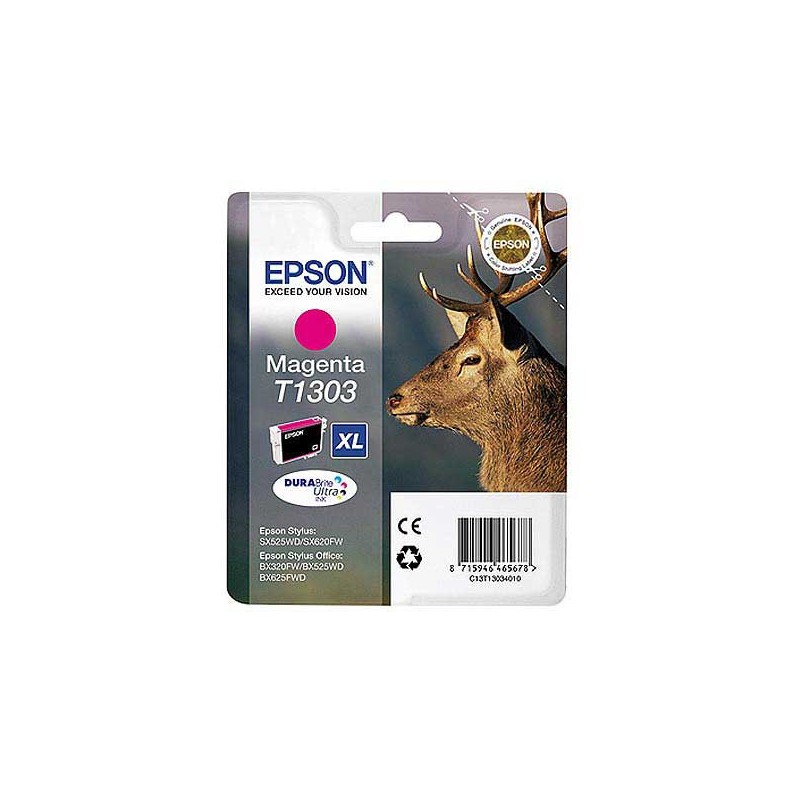 Cartouche EPSON T130 magenta Cerf  - Fiducial