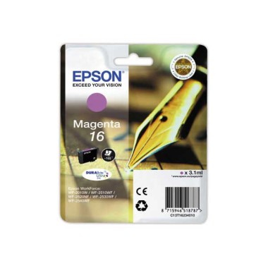 Cartouche EPSON T162 magenta Stylo à plume  - Fiducial