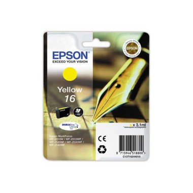 Cartouche EPSON T162 jaune Stylo à plume  - Fiducial