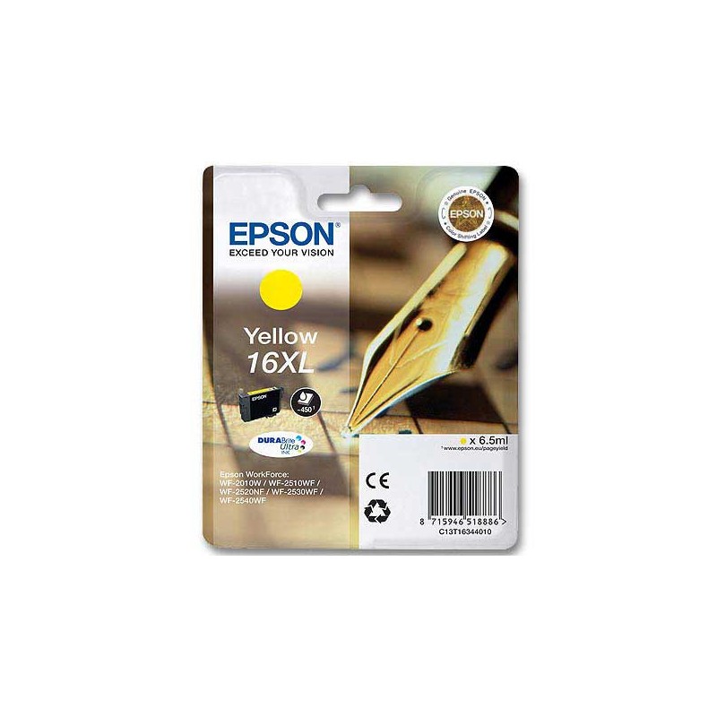 Cartouche Epson T1634 jaune  - Fiducial