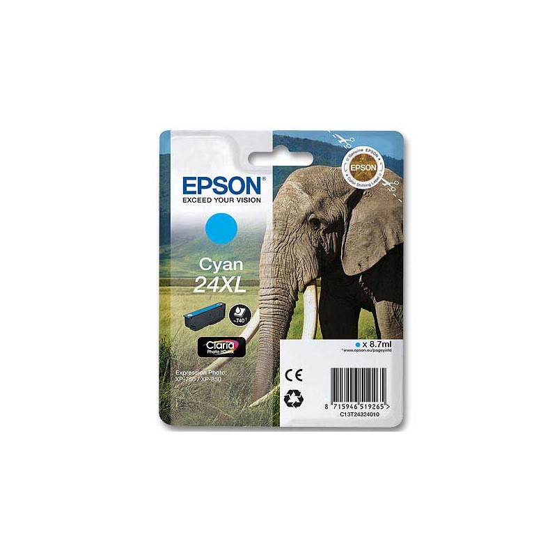 Cartouche Epson T2432 cyan  - Fiducial