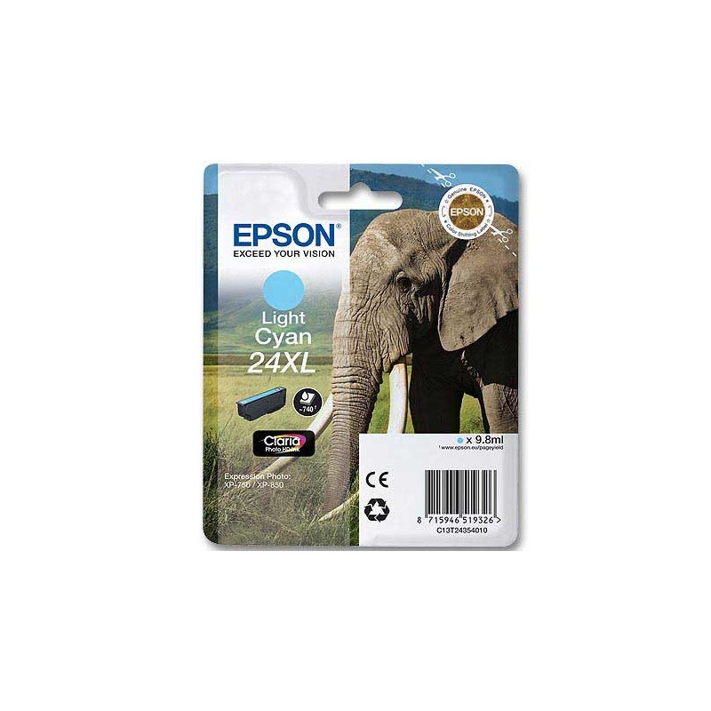 Cartouche Epson T2435 cyan clair  - Fiducial