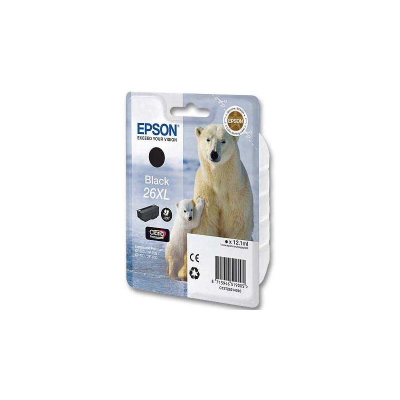 CartoucheEpson T2621 noire  - Fiducial