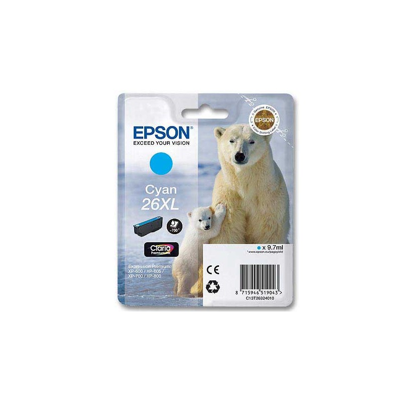 Cartouche Epson T2632 cyan  - Fiducial