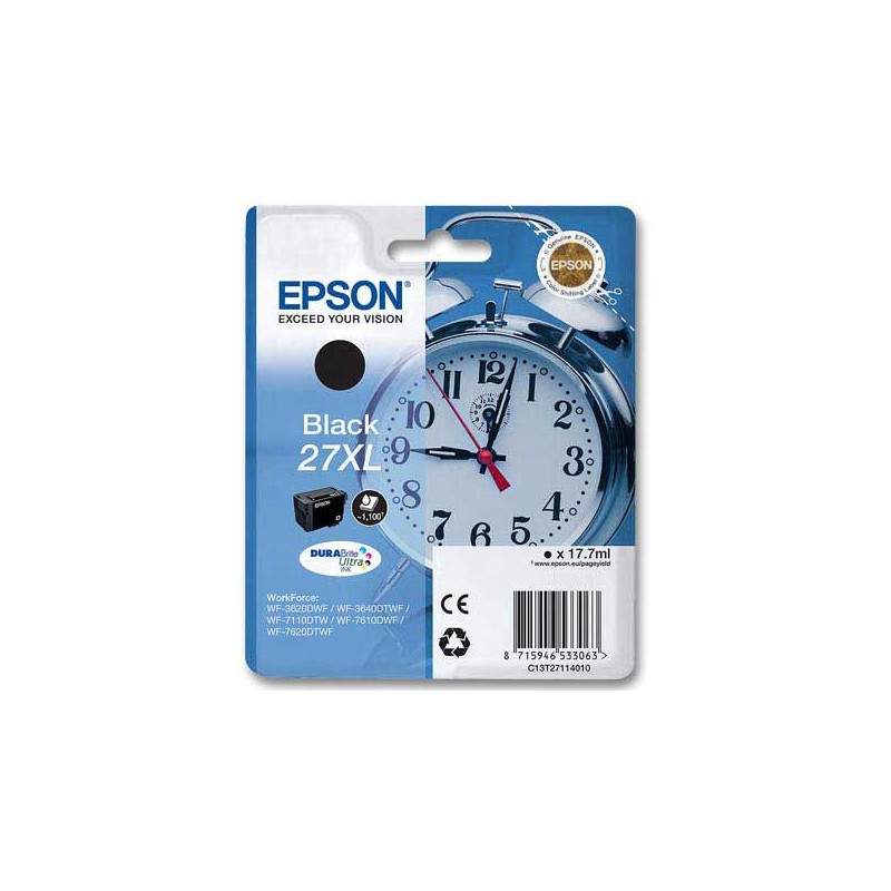 Cartouche Epson T2711 noire  - Fiducial